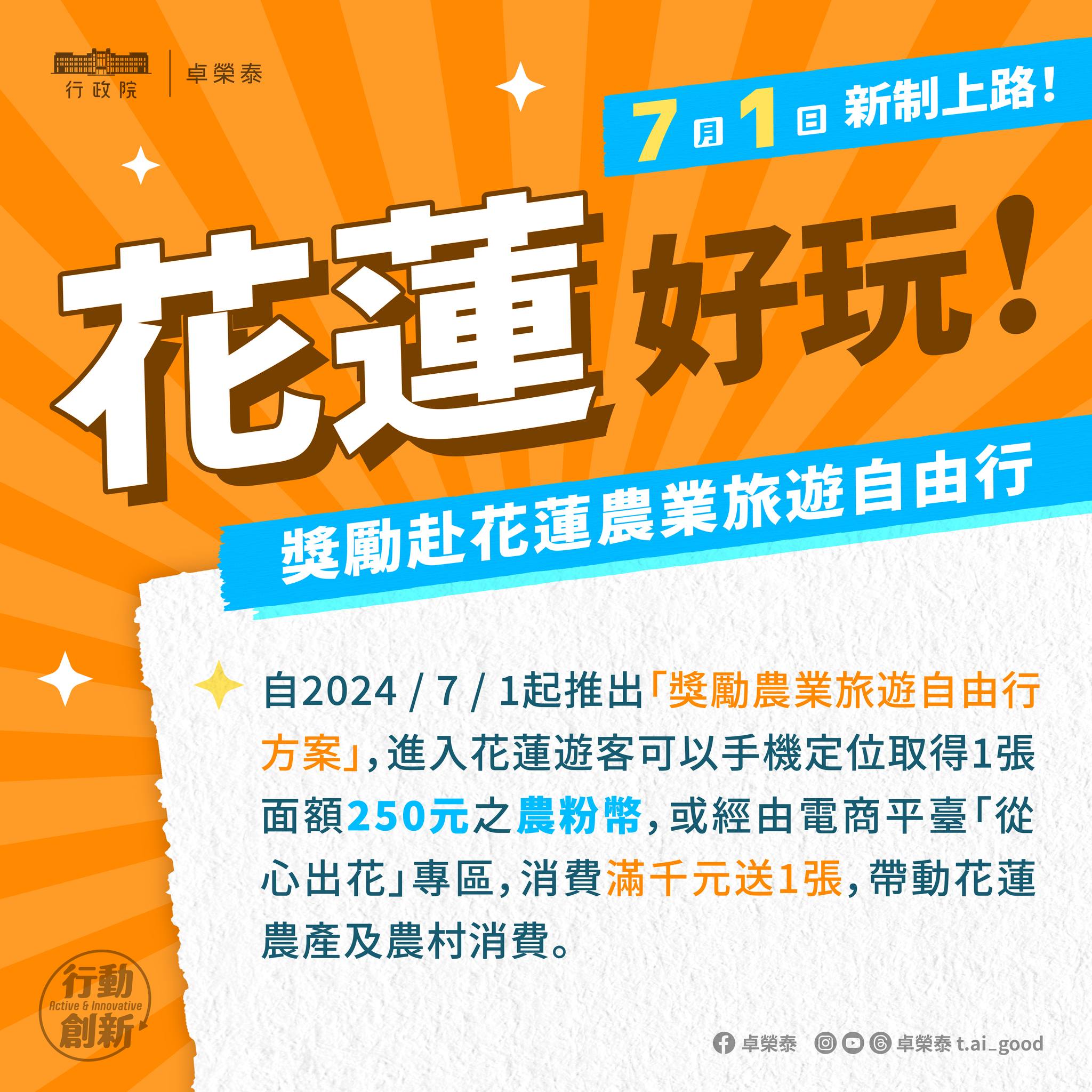 獎勵農業旅遊自由行方案