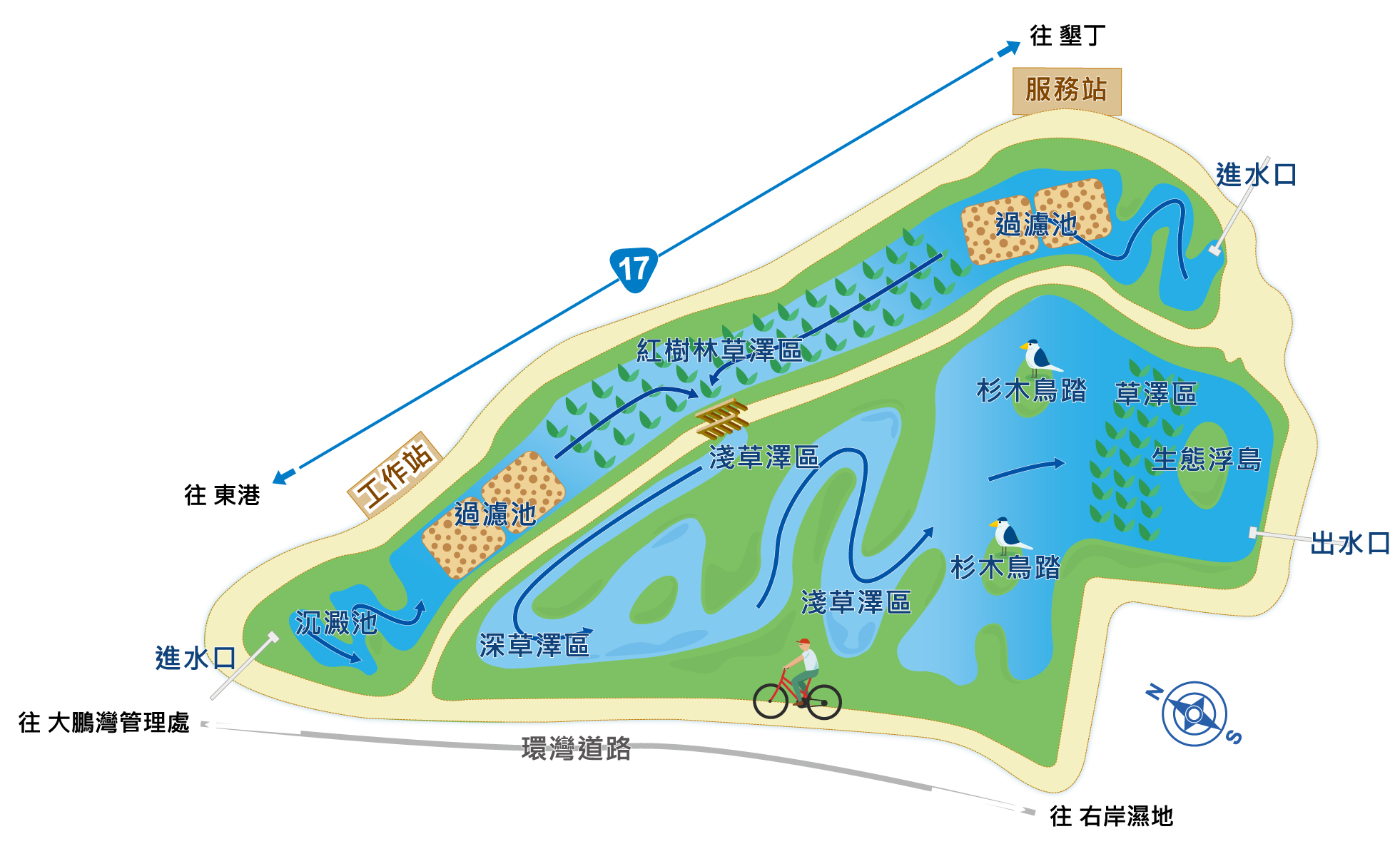 大潭濕地生態公園地圖