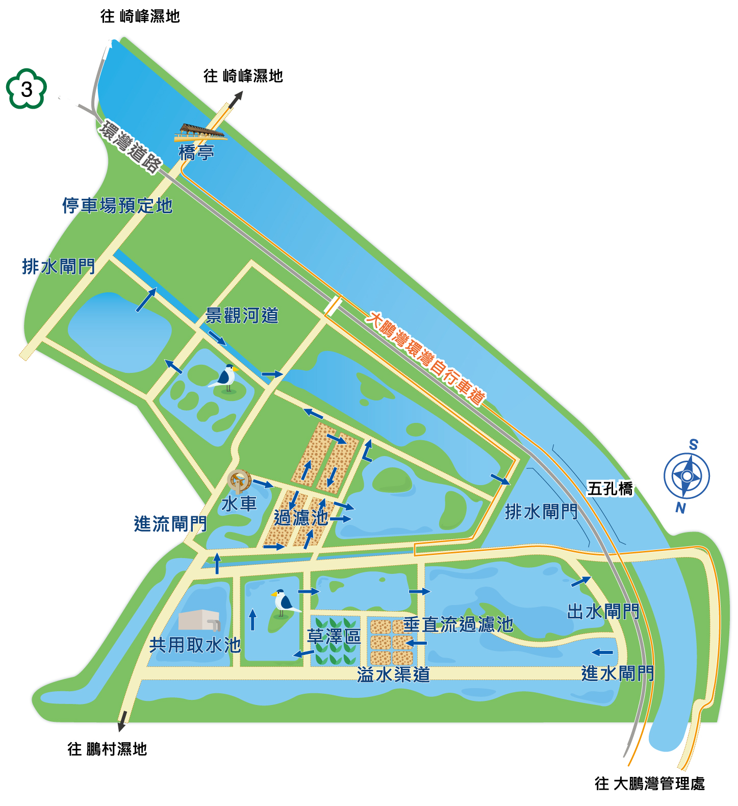 右岸濕地公園地圖