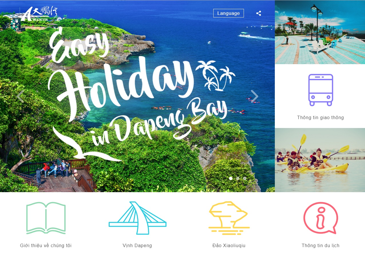 Dapeng Bay offers new travel tips in Thai and Vietnamese