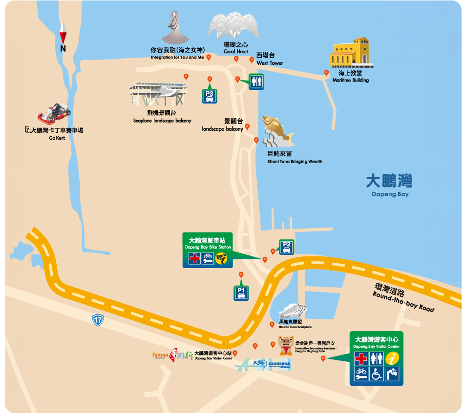 大鵬灣國際休閒特區平面位置圖