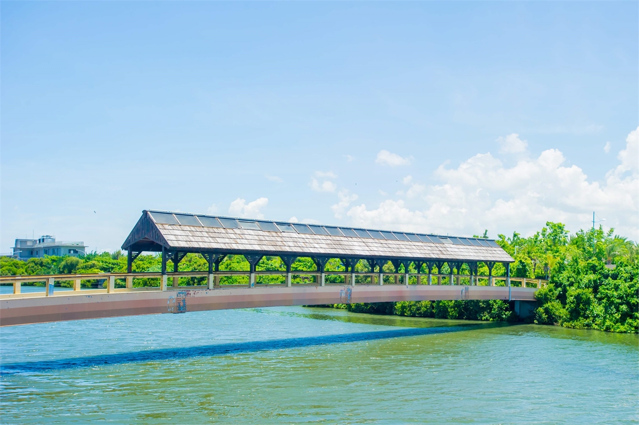 Panorama du couloir du pavillon du pont de Yingxia