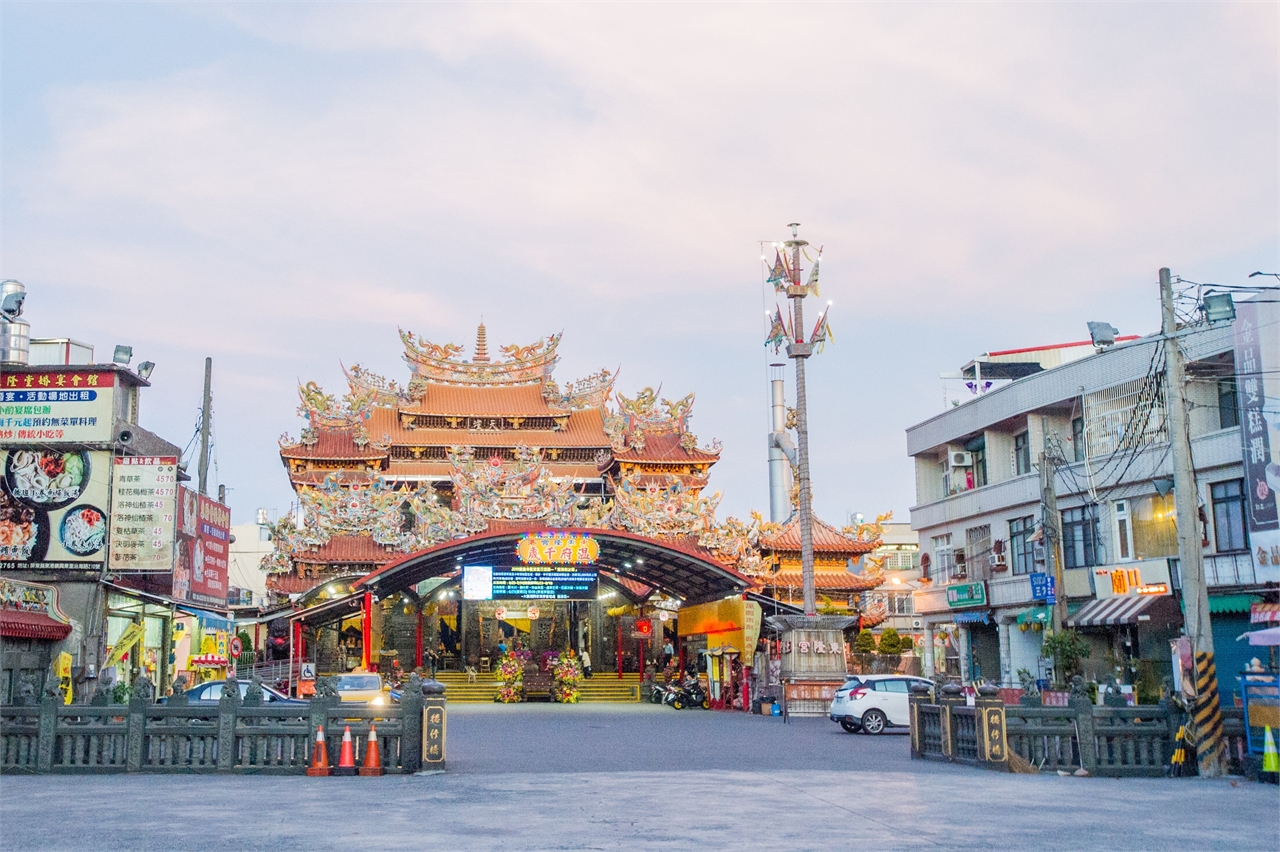 A traditional temple plaza