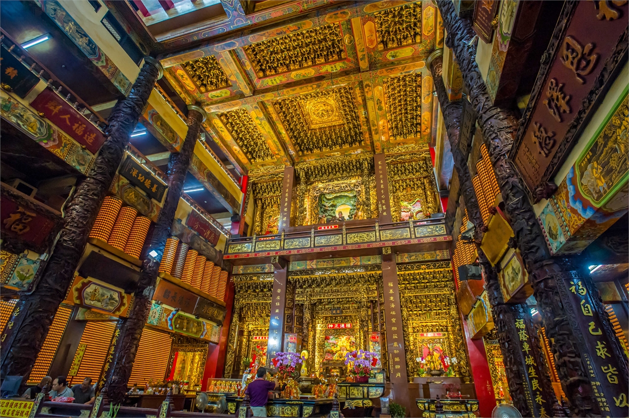 Inside a temple