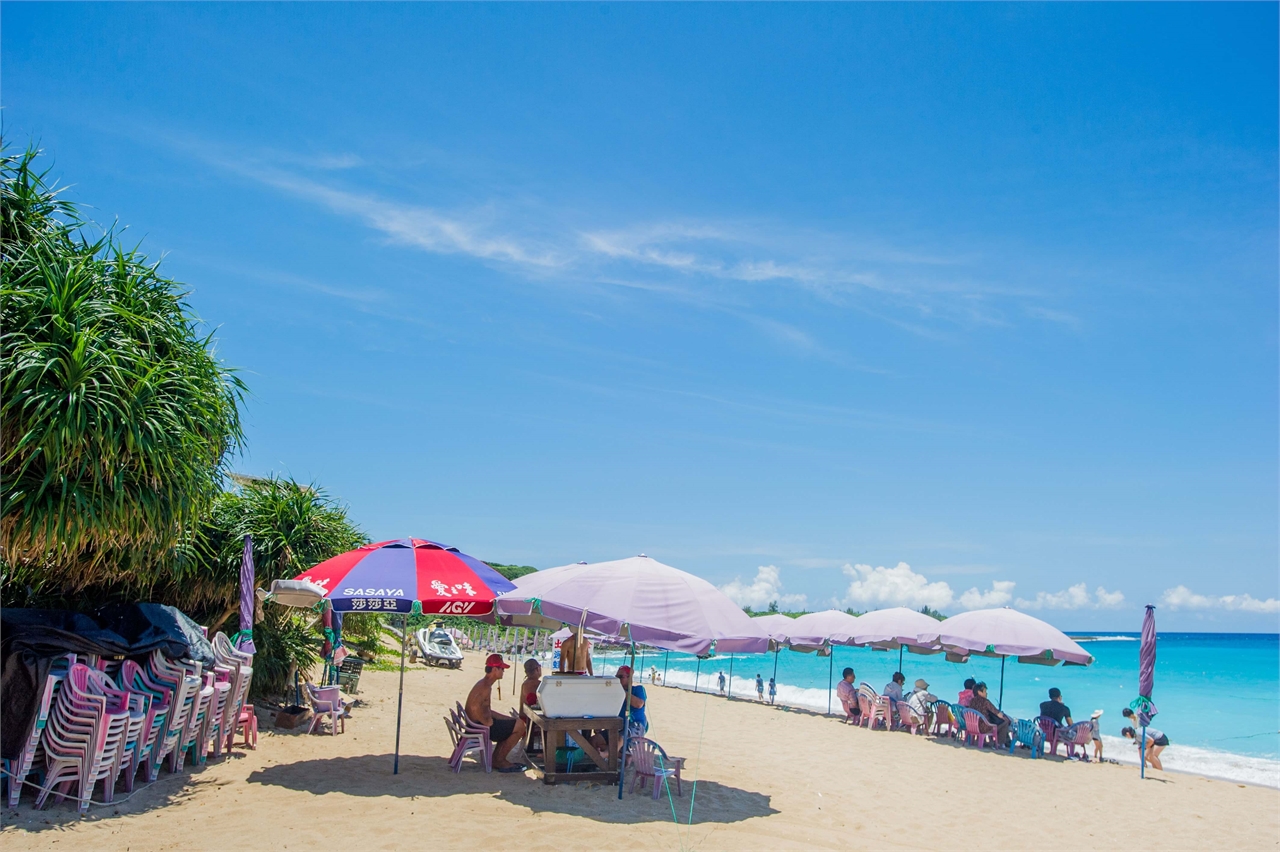 Vue sur la plage