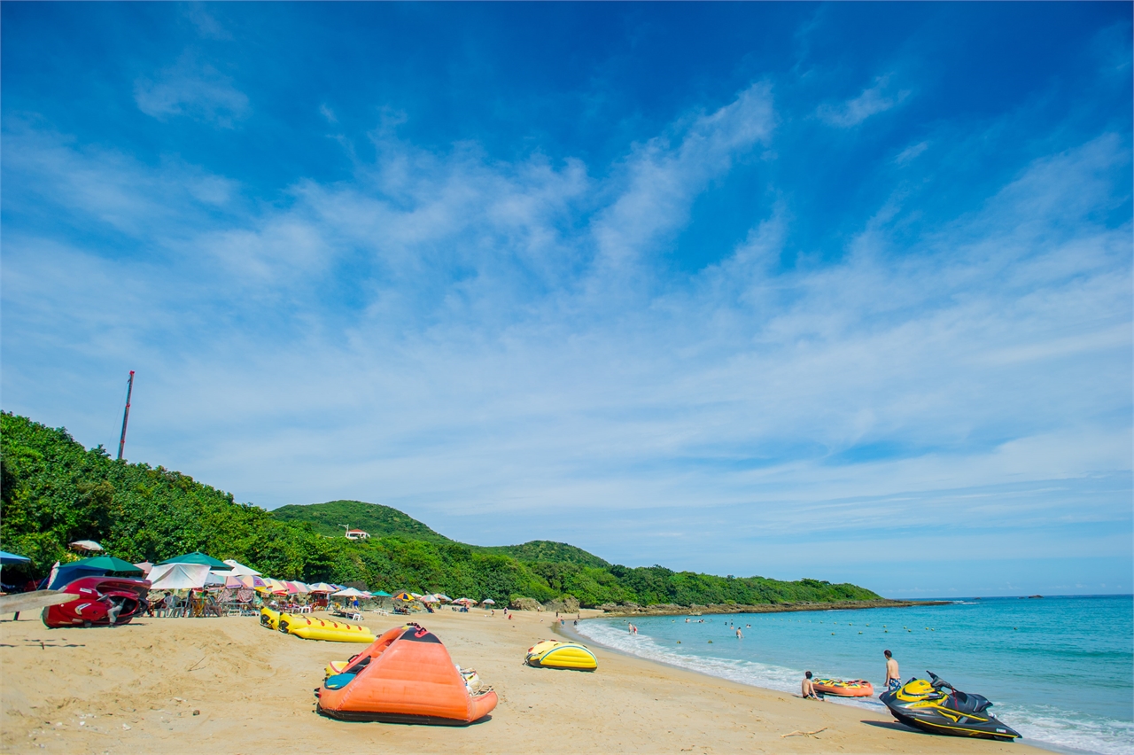 海上活動的遊客